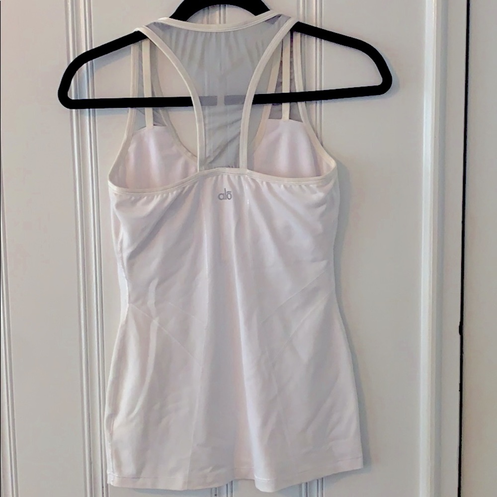 White Alo Yoga Tank Top (M) - Picture 2 of 4